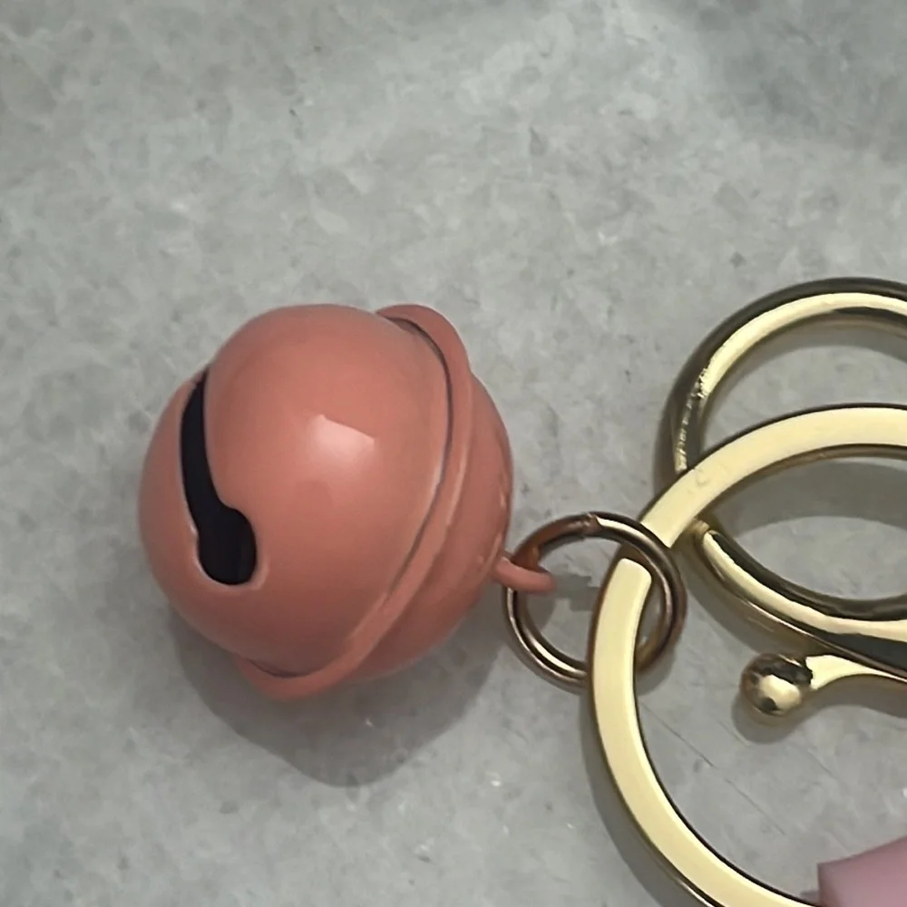 Key chain cartoon cute pink bear key chain pendant car backpack doll